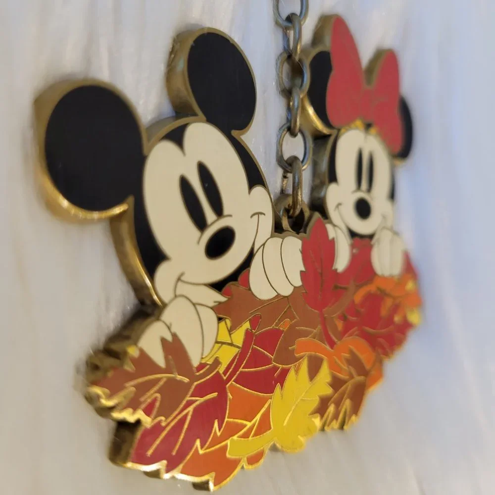 Disney Autumn Mickey & Minnie Mouse Keychain
